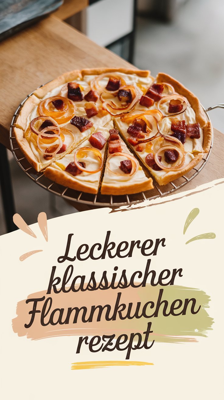 Leckerer klassischer Flammkuchen – Knusprig & herzhaft