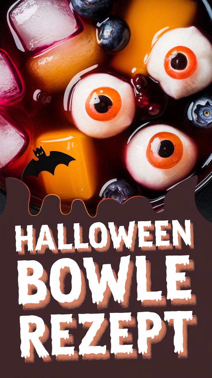 Halloween Bowle mit Augäpfeln – Gruselig & erfrischend